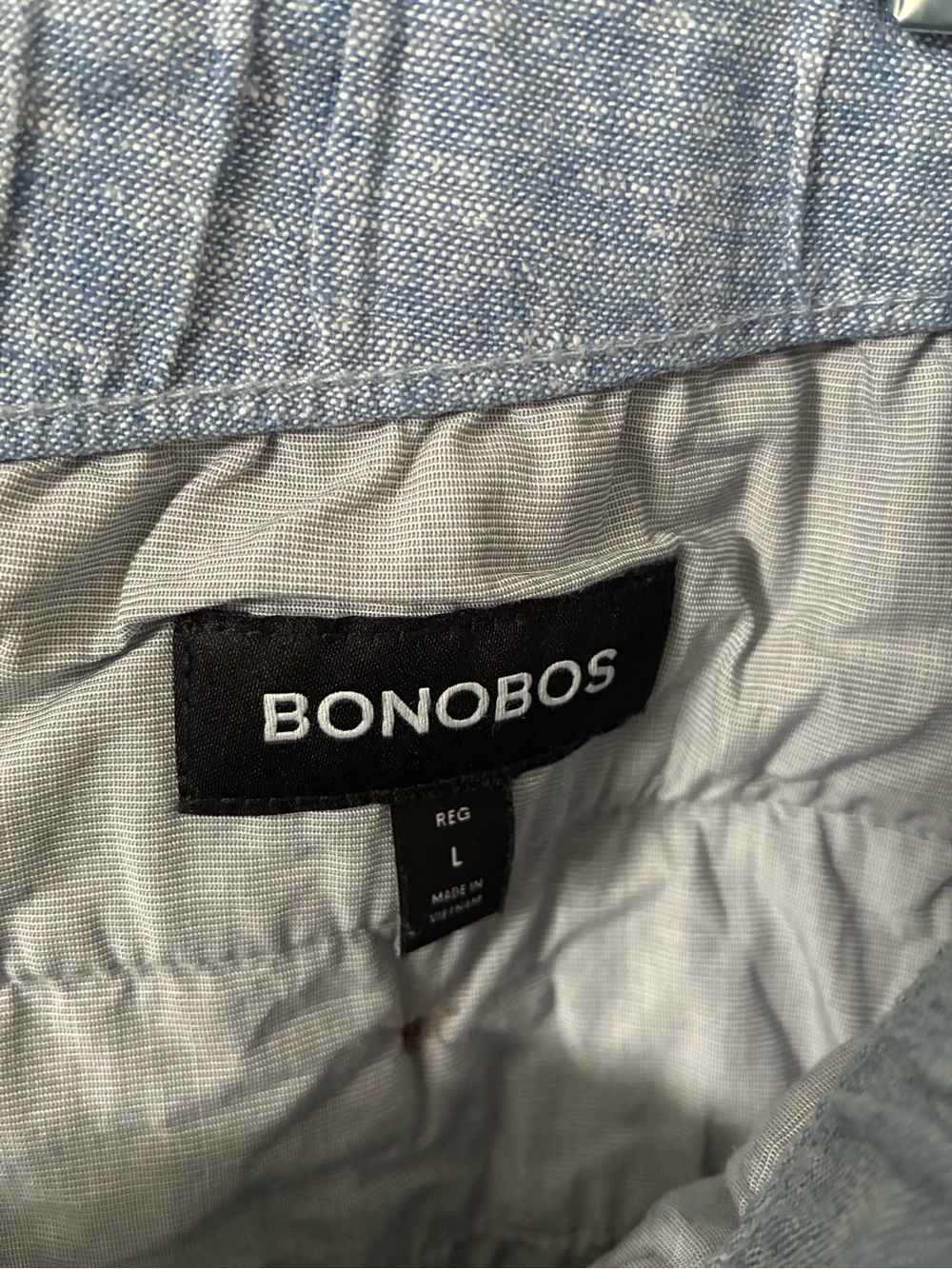 Bonobos Light Blue Casual Linen-Cotton Pants - L - Picture 4 of 5